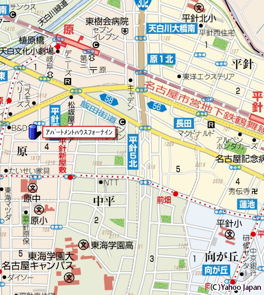 アパートメントハウスフォーナインの地図