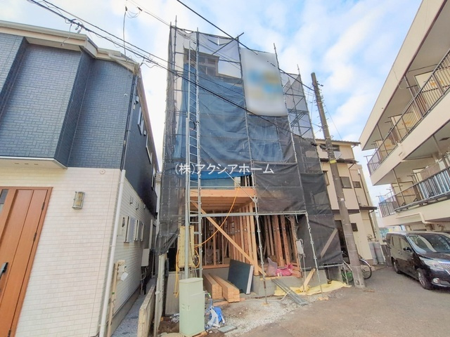 所沢市若狭4丁目・全1棟　新築一戸建　～3階建て～の外観|現地写真（2026年2月18日撮影）