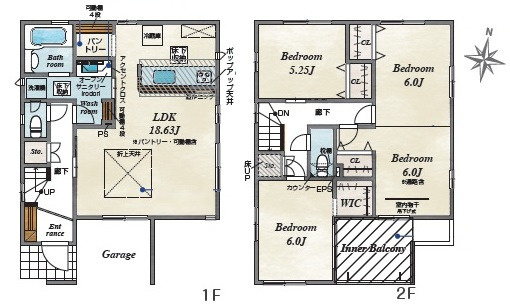 広島市安芸区中野5丁目　新築一戸建て(全２棟)
