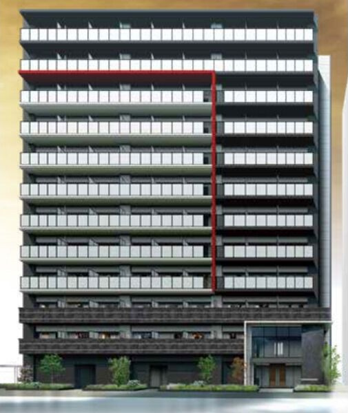 エステムコート難波WEST-SIDEⅨレデントの外観