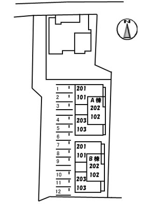 【区画図】 | シャーメゾングロワール B棟