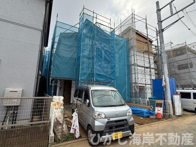 茅ヶ崎市香川1丁目　新築戸建　全２棟の外観|12月7日撮影　建築中　現地外観