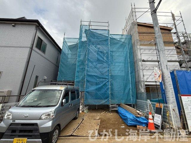 茅ヶ崎市香川1丁目　新築戸建　全２棟の外観|12月7日撮影　建築中　現地外観