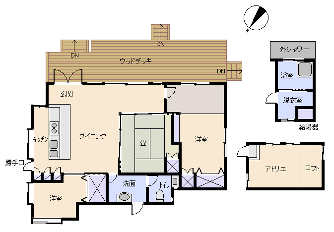 下田市　田牛の間取り