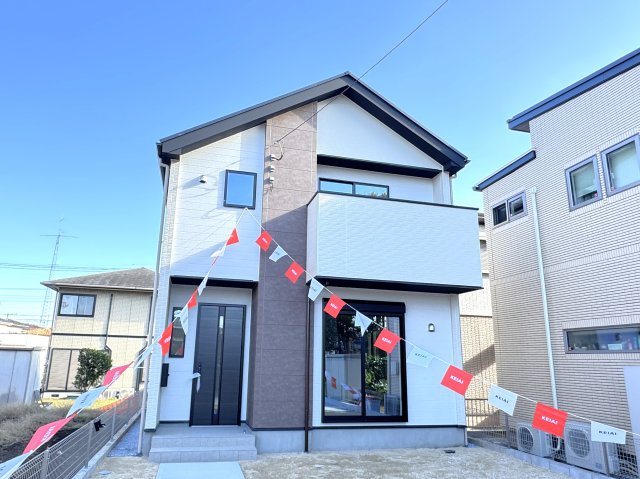 流山市江戸川台東４丁目新築戸建【江戸川台小学校：5分】の外観|2号棟外観・完成済み内覧可能です！