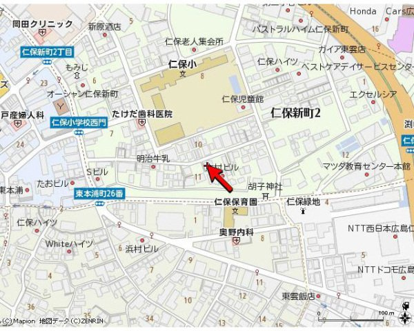 パレグレース仁保の地図