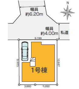 【仲介手数料無料】所沢市北秋津７期全１棟１号棟所沢市の新築住宅は西武ハウジングの区画図