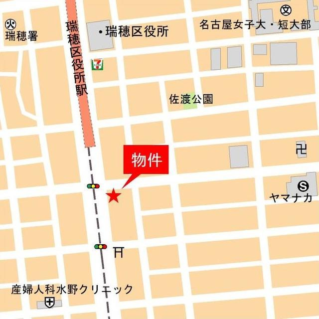グランドゥール瑞穂通の地図