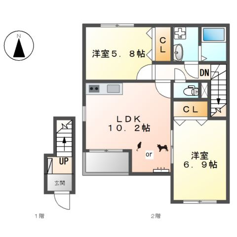 シャイニー竜泉寺の間取り