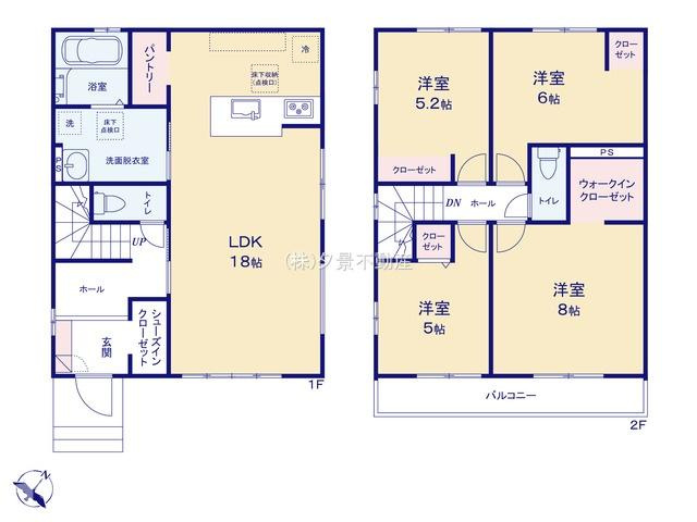 《仲介手数料無料》上尾市浅間台３丁目9-11新築一戸建てテラシエの間取り