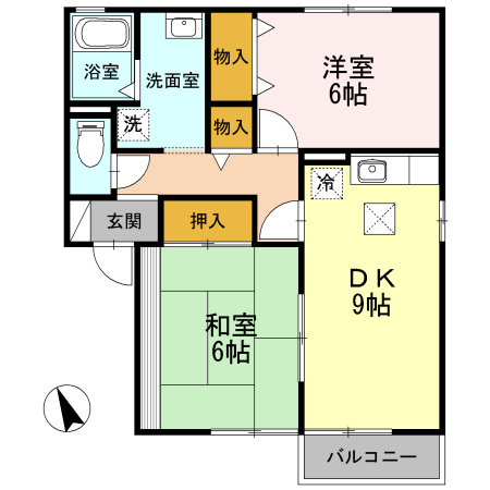 セジュール中丸の間取り