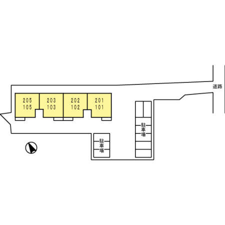 セジュール中丸の区画図