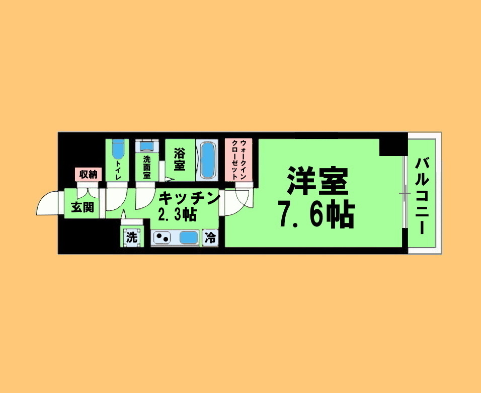 エスリード名城公園プライムの間取り|間取り反転タイプ