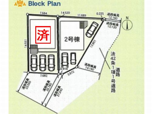 【区画図】 | 【仲介手数料０円】海老名市国分寺台第16　新築一戸建て　2号棟　全2棟 | 海老名市国分寺台第16　新築一戸建て　全2棟