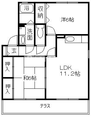 カーサフィオーレA棟の間取り