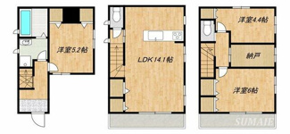 【間取り】 | 芝下１丁目住宅 | 3LDKの間取です☆