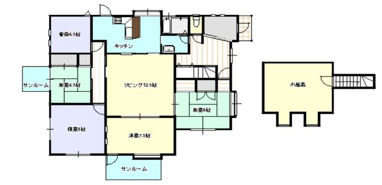 【中古戸建】佐波郡玉村町大字下之宮の間取り|■間取り図｜敷地面積：334.69（約101.24坪）建物面積：133.87（約40.49坪）