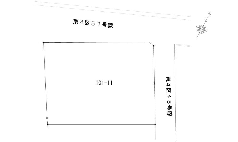 広島市東区牛田南２丁目　土地の区画図