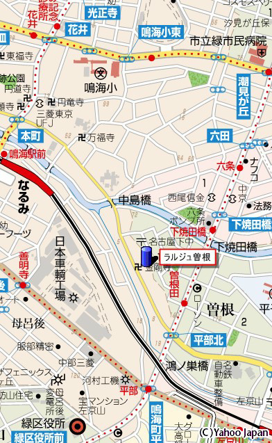 ラルジュ曽根の地図