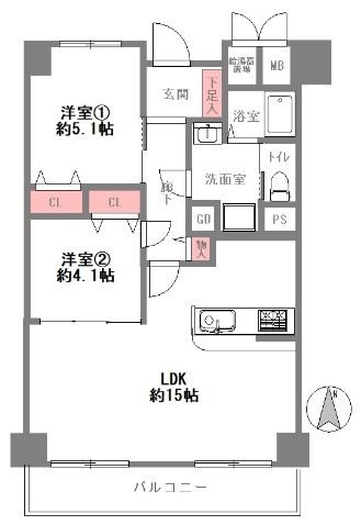 【間取り】 | 西宮グリーンマンション