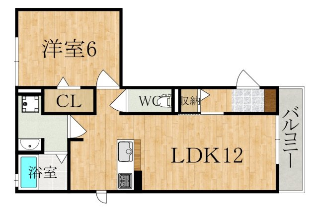 コーポ大安寺Ⅲの間取り