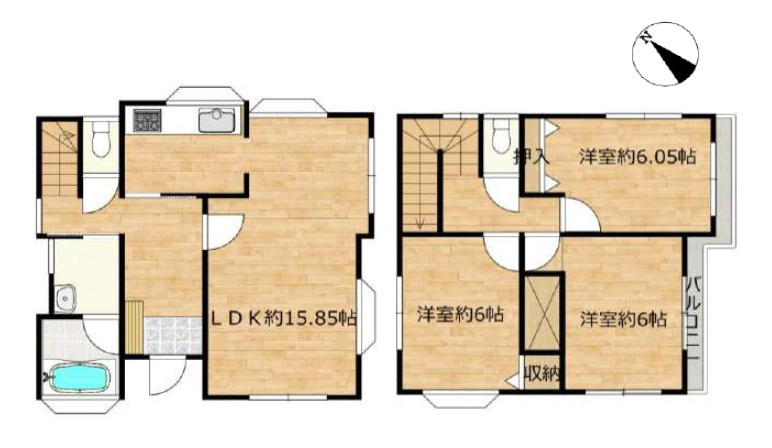 所沢市山口　中古一戸建　～駐車場広々～
