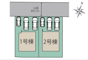 【区画図】 | 福岡市東区青葉6丁目1期　1号棟（全2棟）【仲介手数料無料・0円】 | 区画図です。1号棟