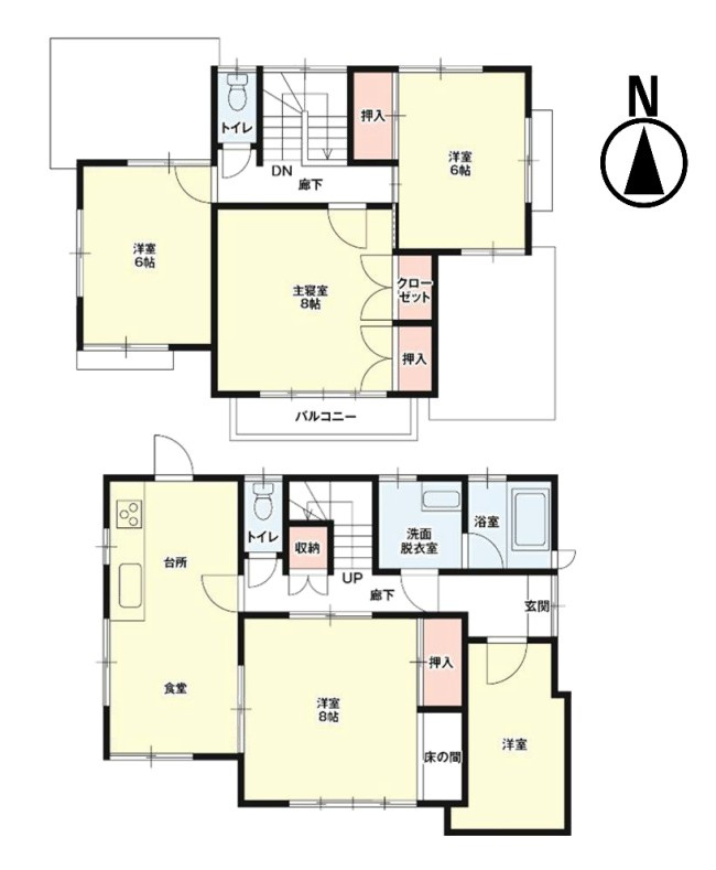 【中古戸建】高崎市棟高町1期の間取り|■間取り図｜敷地面積：163.02（約49.31坪）建物面積：97.71（約29.55坪）