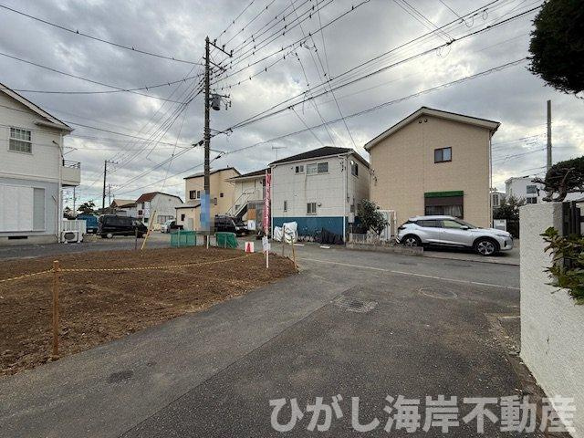 茅ヶ崎市赤羽根　売地の前面道路含む現地写真|現地外観