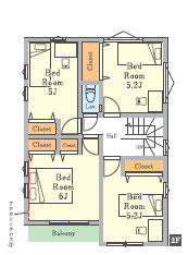 【仲介手数料無料】の間取り