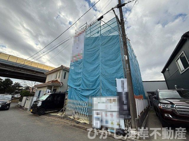茅ヶ崎市赤羽根　新築戸建の外観|12月6日撮影　建築中　現地外観