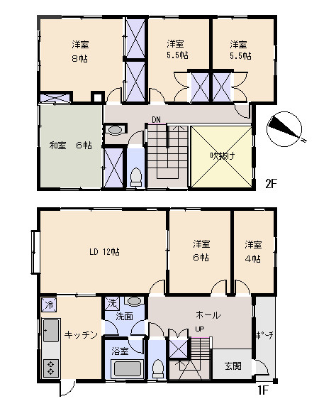 河津町　天子平別荘地の間取り