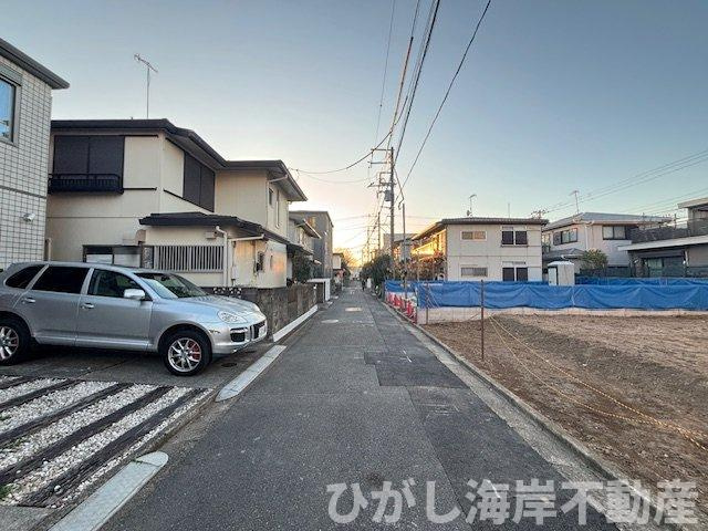 茅ヶ崎市浜之郷　売地の前面道路含む現地写真|現地外観