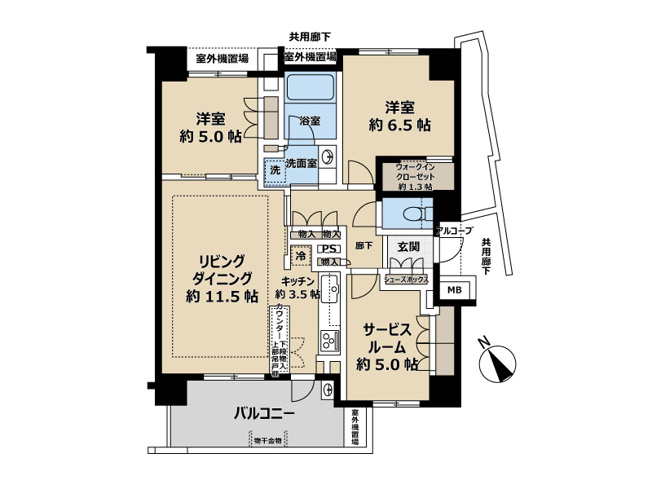 【間取り】 | ザ・パークハウス志木グローリオ　(丸井志木店) | 明るい南西向きの5階のお部屋。ペットと暮らせる心地よい住まいです。