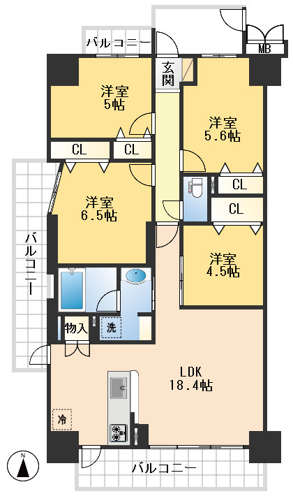 パレ千里の間取り