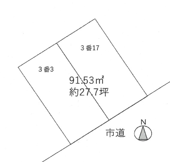 【サンスターホーム】福生市武蔵野台2丁目　駅近売地の土地図