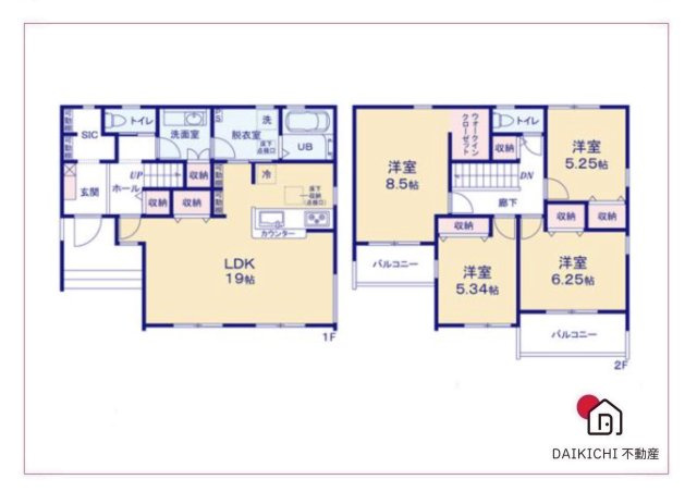 【間取り】 | 深谷市上野台第23　Livele Garden.s　新築戸建　全4棟　1号棟
