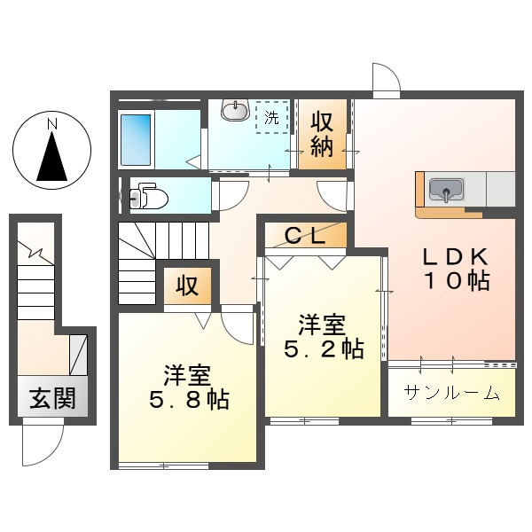 ラーナニシノウチの間取り
