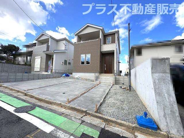 【外観】 | 福岡市東区美和台4丁目5期　2号棟（全2棟）【仲介手数料無料・0円】 | 完成しました。物件内部もご見学頂けます。プラス不動産販売にお任せ下さい。