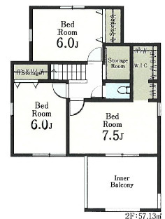 【仲介手数料無料】所沢市北野南第2全4棟4号棟所沢市新築住宅は西武ハウジング　の間取り
