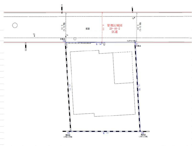 【区画図】 | 練馬区大泉町２丁目　売地 | 100ｍ2超えのゆとりある敷地面積、建築条件はございません！