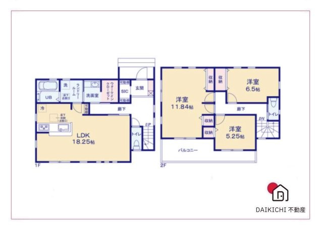 【間取り】 | 深谷市上野台第23期　Livele Garden.s　新築戸建　全4棟　2号棟