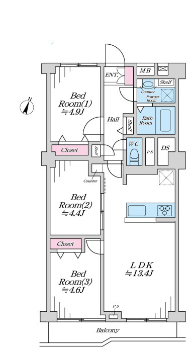 エクセレンス横浜の間取り