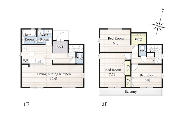 【間取り】 | 陽の光をたっぷりと浴びながら気持ち良く生活が出来ます。夢のマイホーム、夢ではなく実現出来ます！見学・ご相談等、お気軽にご連絡下さい。
