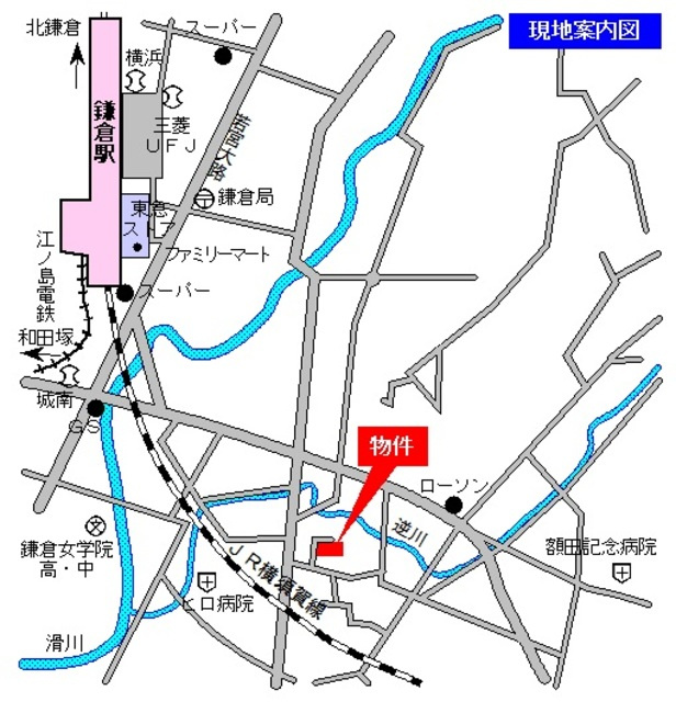 カーサレオン鎌倉の地図