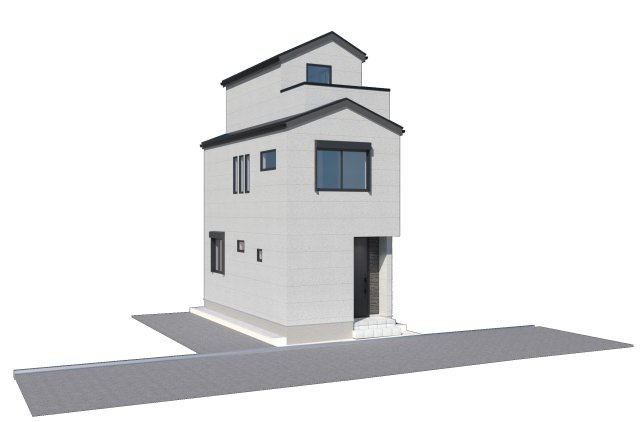 練馬区貫井3丁目　利便性×快適性　新築戸建の外観パース|建物外観完成予想図