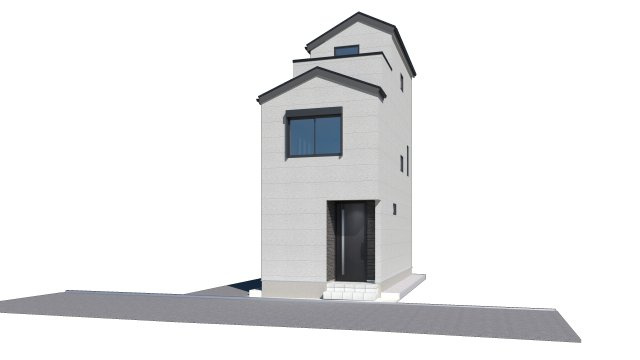 練馬区貫井3丁目　利便性×快適性　新築戸建の外観パース|建物外観完成予想図