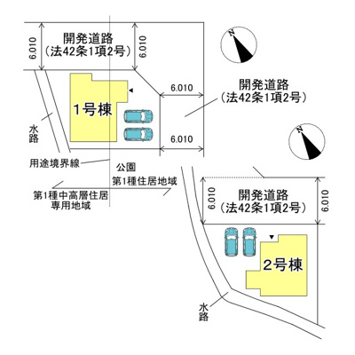 【区画図】 | 姫路市広畑区西蒲田第８期／全２棟