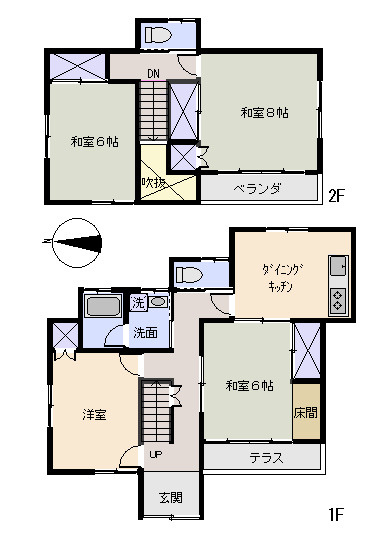下田市　吉佐美の間取り