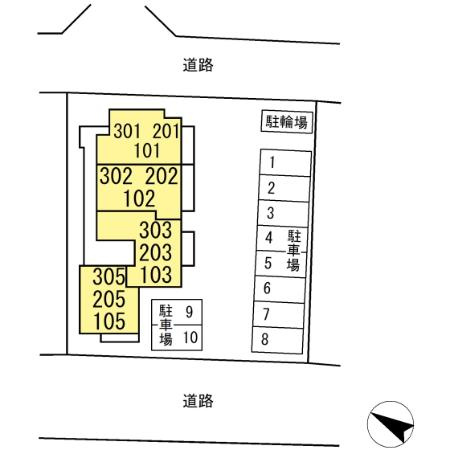 アルデアの駐車場